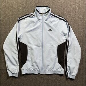 Adidas Track Jacket Light Blue & Navy Women's‎ Size S